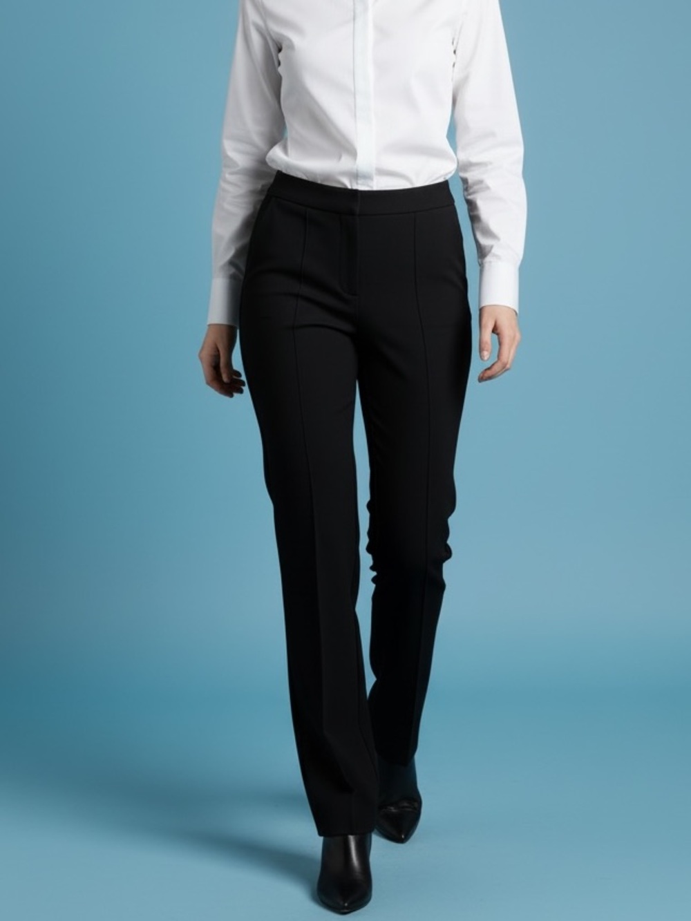 Banana Republic Black Straight-Leg Dress Trousers